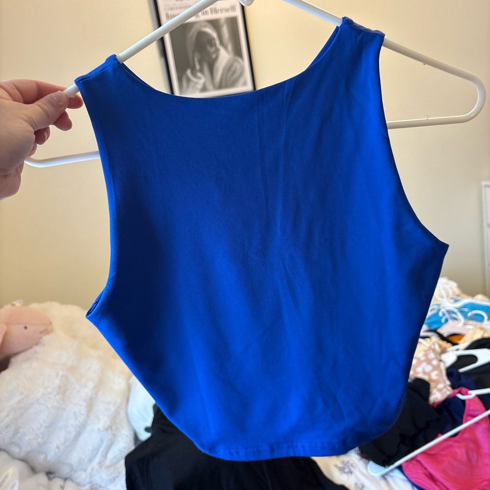Women's Blue Sleeveless Top